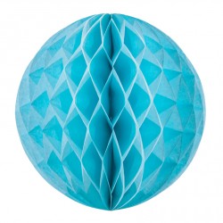 Boule alvéolée bleu clair 30 cm