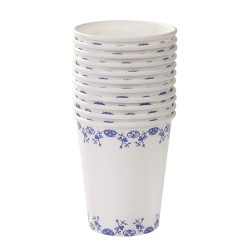 12 gobelets porcelaine bleue 