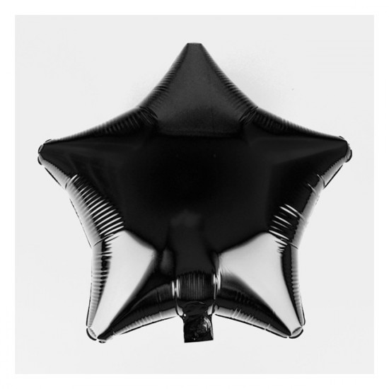 Ballon mylar aluminium-Etoile noire