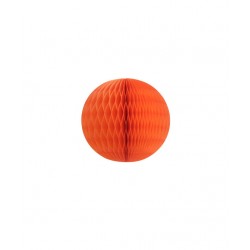 3 boules alvéolées orange diametre 8cm