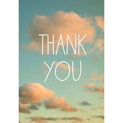 Carte - nuage "Thank you"