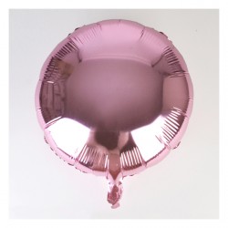 Ballon aluminium rond - Rose 