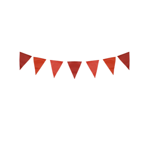 Guirlande fanions papier rouge