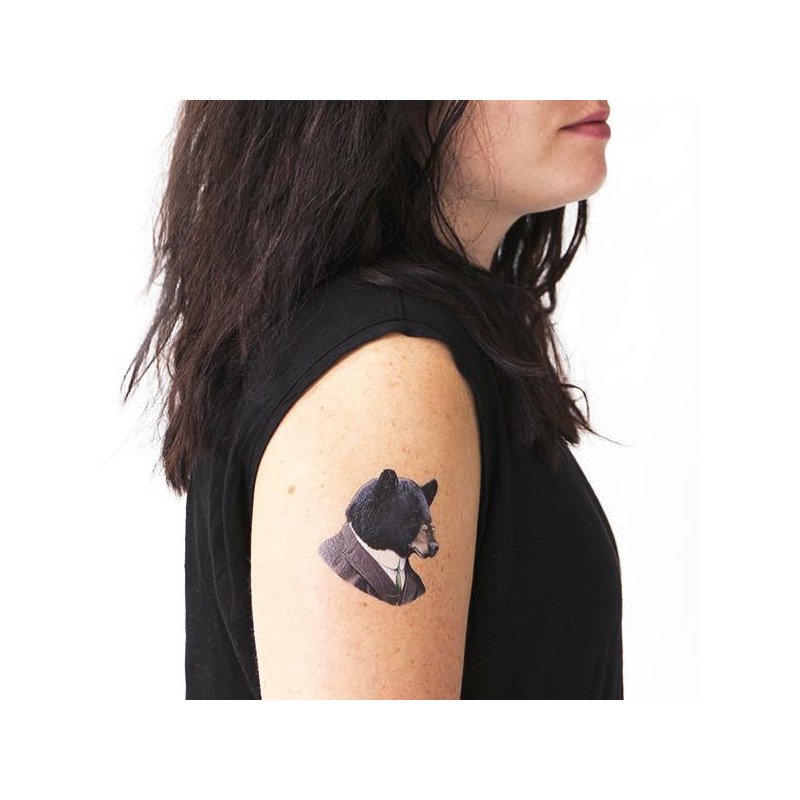 Tattoo éphémère - Lot de 8 - Animal Society Set - Happy Family