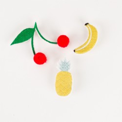3 broches - Fruits
